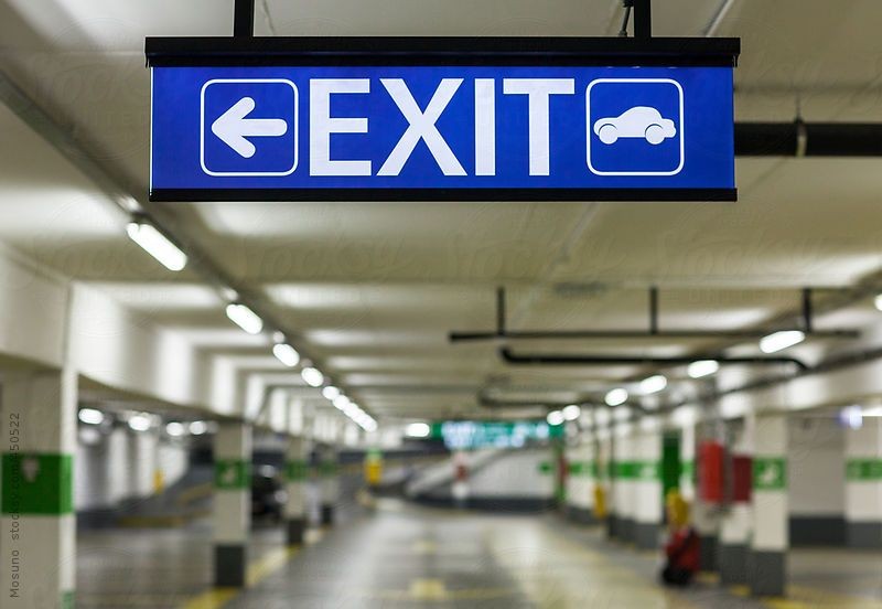 Exit Sign- Hanging Parking Exit