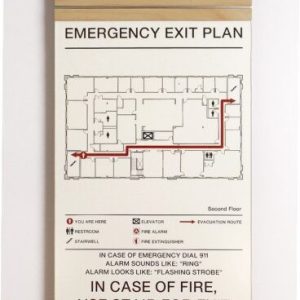 Exit Sign- Acrylic Evacuation Plan