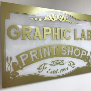 Door Sign- Direct Printed Frosted Acrylic