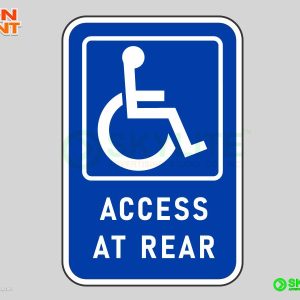 Access at Rear Sign