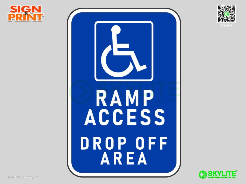 Accessible Ramp Access Drop Off Safety Sign