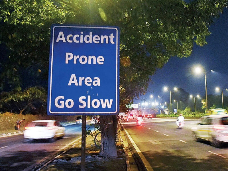 Traffic and Street Sign- Reflective Accident Prone Area