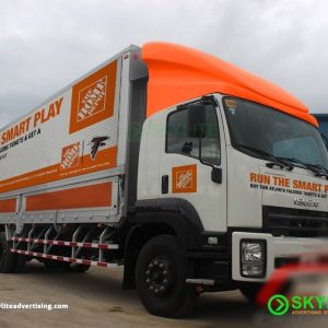 Vehicle Wrap for Aluminum Truck-Isuzu Wing Van 32-Feet - Full Body Wrap