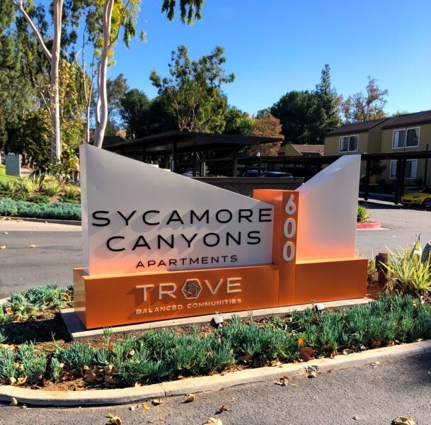 Aluminum Monument Sign with Metal Letters