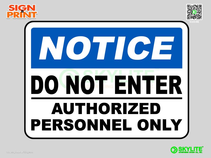 Authorized Personnel Only Safety Sign