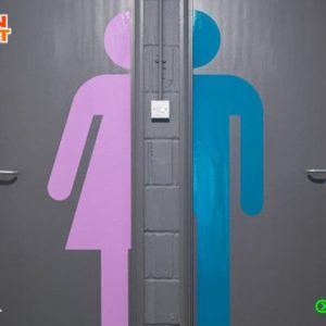 Bathroom Sign- Vinyl Sticker