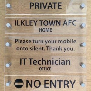 Door Sign- Acrylic with Clear Finish