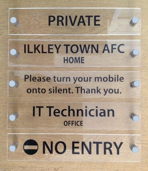 Door Sign- Acrylic with Clear Finish