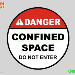 Confined Space Do Not Enter Floor Safety Sign