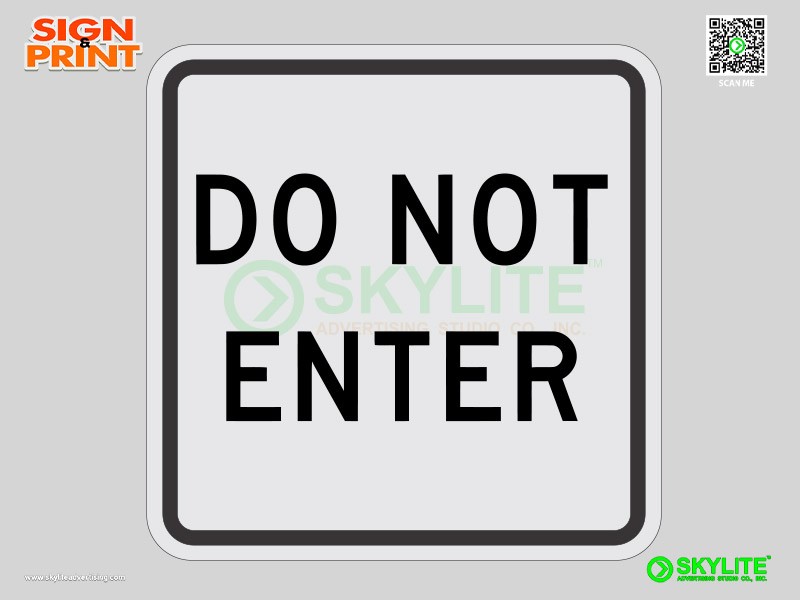Do Not Enter Square Safety Sign