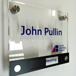 Office Sliding Signs- Acrylic with Bolts