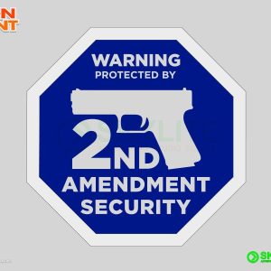 Protected by 2ND Amendment Security Yard Safety Sign
