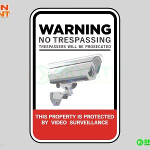 Protected by Video Surveillance Safety Sign