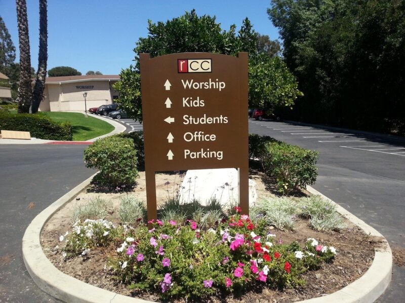 Wooden Directional Sign Standee