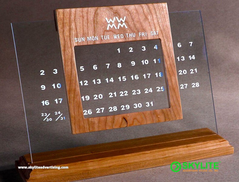 UV Printed Personalized Wooden Calendar
