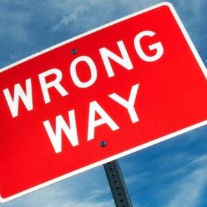 Traffic and Street Sign- Reflective Wrong Way