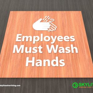 Acrylic on Wood Hand Washing Signs- Employees Must Wash Hands