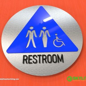 All Gender Restroom Sign - Aluminum Cladding with Acrylic