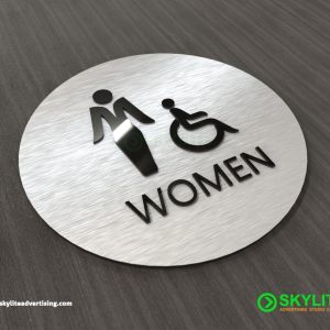 Aluminum Mens/Womens Restroom Sign