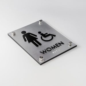 Aluminum Mens/Womens Restroom Sign