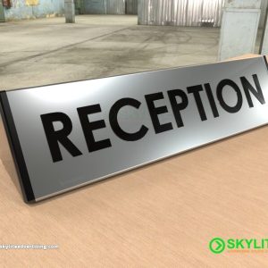 Aluminum Reception Sign with Cutout Letters