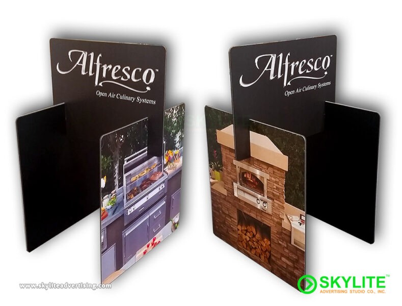 Aluminum Self Standing Table Top Sign