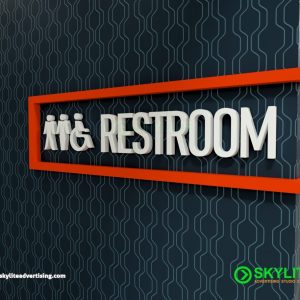 Bathroom Sign- Laser Cut Acrylic