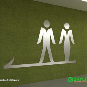Bathroom Sign- Laser Cut Metal