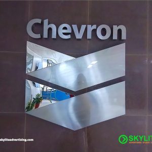 Custom Lighted Stainless Build-up Logo Signage Hairline Finish