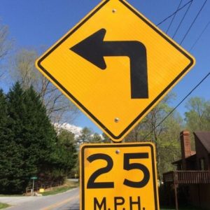 Traffic and Street Sign- Reflective Curve