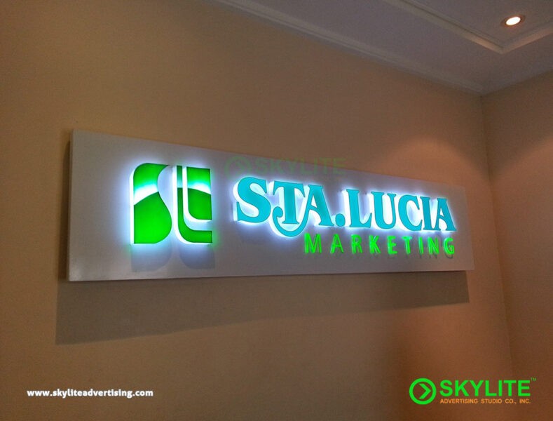 Sta Lucia Lightbox Sign with Build-up Letters