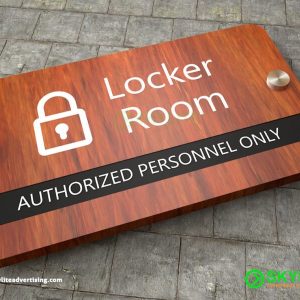 Locker Room Door Sign
