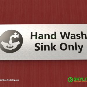 Engraved Hand Washing Signs- Hand Wash Sink Only