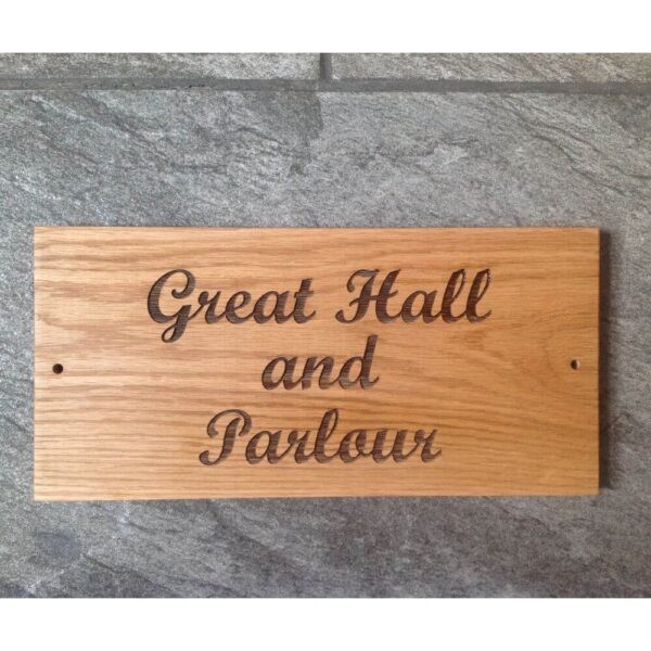 Door Sign- Oak Engraved