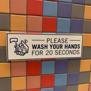 Acrylic Hand Washing Signs- Please Wash Your Hand For 20 Seconds
