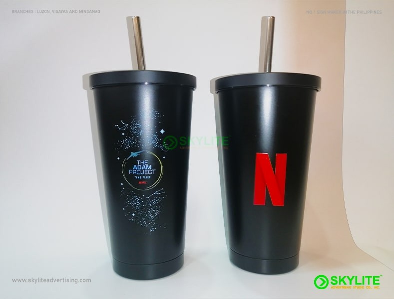 Netflix Tumbler UV Printing