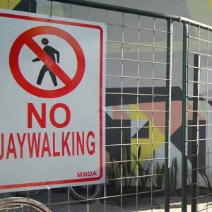 Traffic and Street Sign- Reflective No Jaywalking