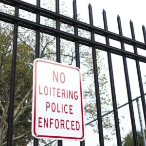 No Loitering Sign