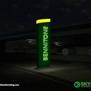 Pylon Sign with Build-up Letters and Lightbox