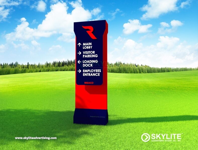 Custom-made Regaco Directional Sign