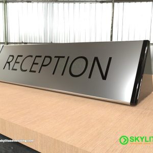 Engraved Stainless Reception Sign