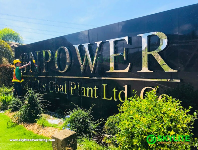 Custom Lighted Stainless Build-up Logo Signage