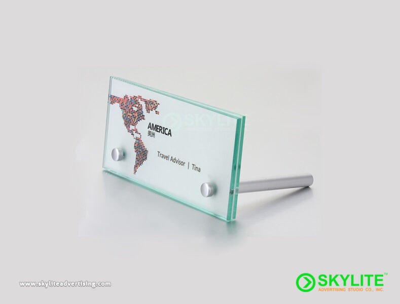 Table Top Sign Sandwich Type with Standoff Bolt
