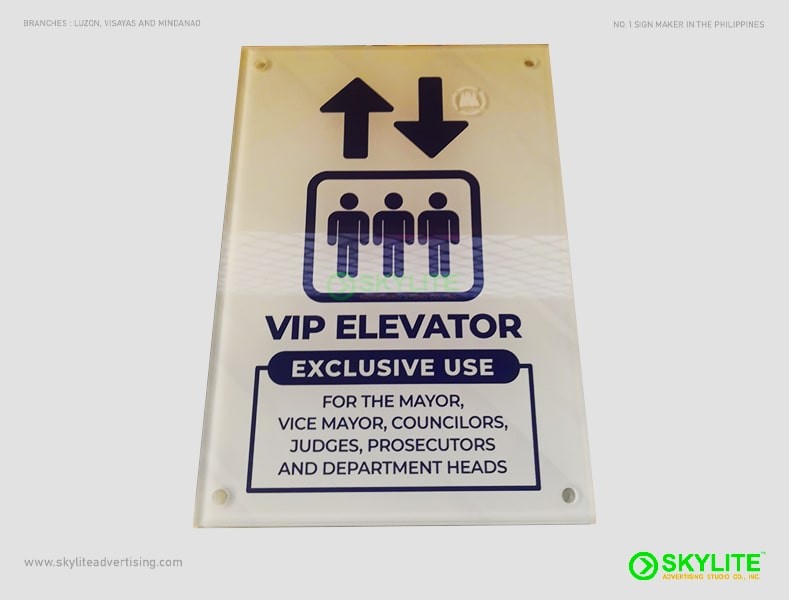 Elevator Glass Sign UV Printing