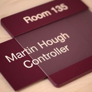 Office Sliding Signs- Acrylic
